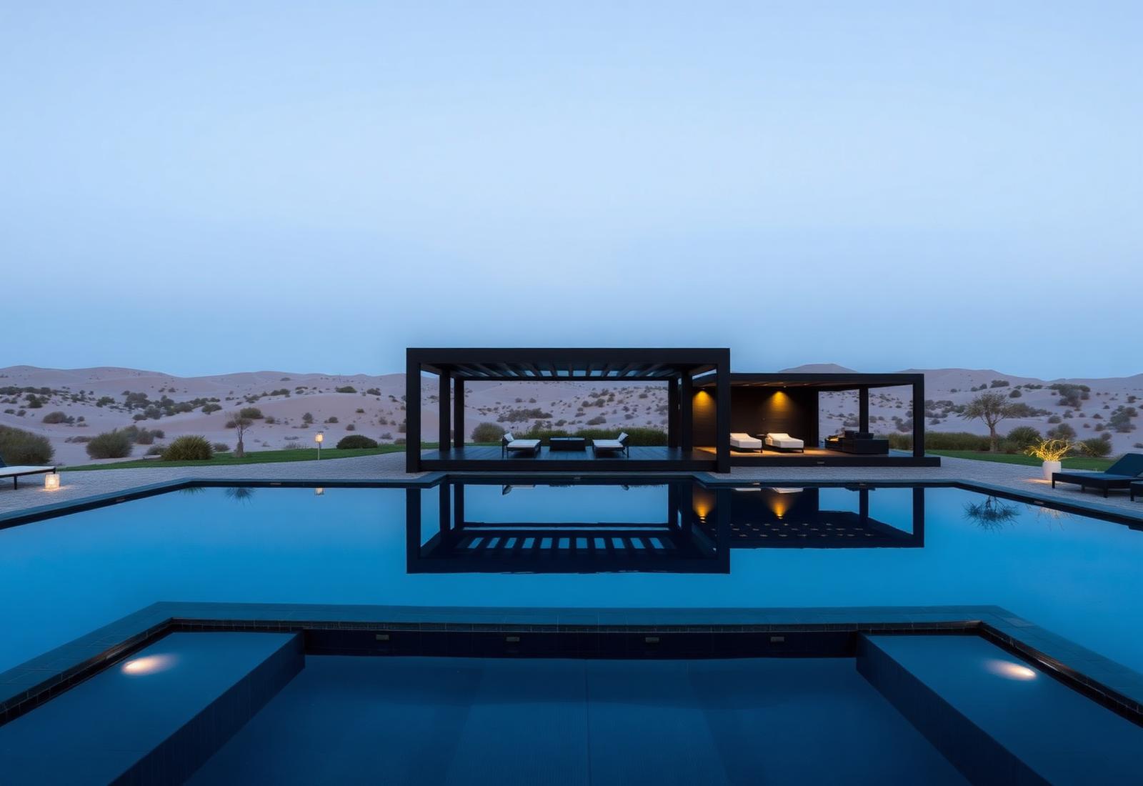 Privaat resort in Noord-Holland met spiegelvijver en zwart wellnesspaviljoen