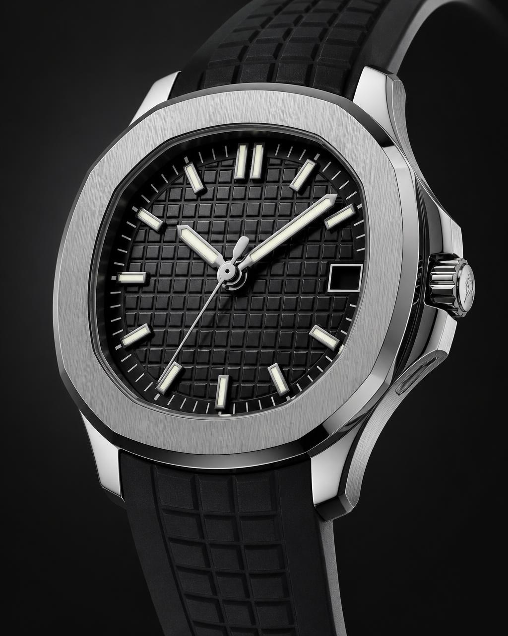 Patek Philippe Aquanaut 5167A-001 — Black embossed with luminescent markers